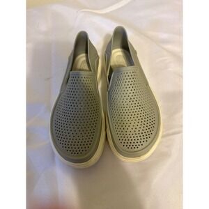 Crocs Iconic Comfort Kids' Gray Slip On Shoes Sneakers‎